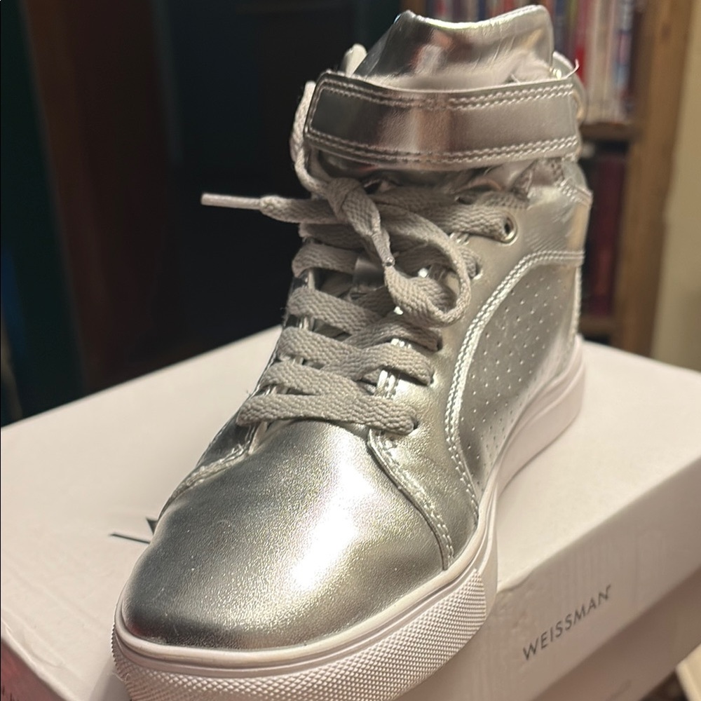 Weissman Silver High-Top Women's Sneakers